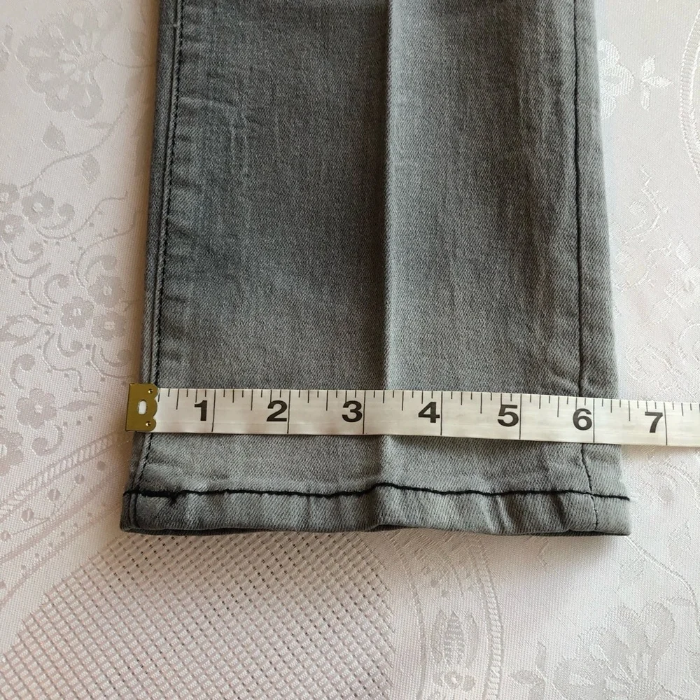 True Religion Ricky Relaxed-Fit Straight Gray Jeans Denim Pants Girls Size 12